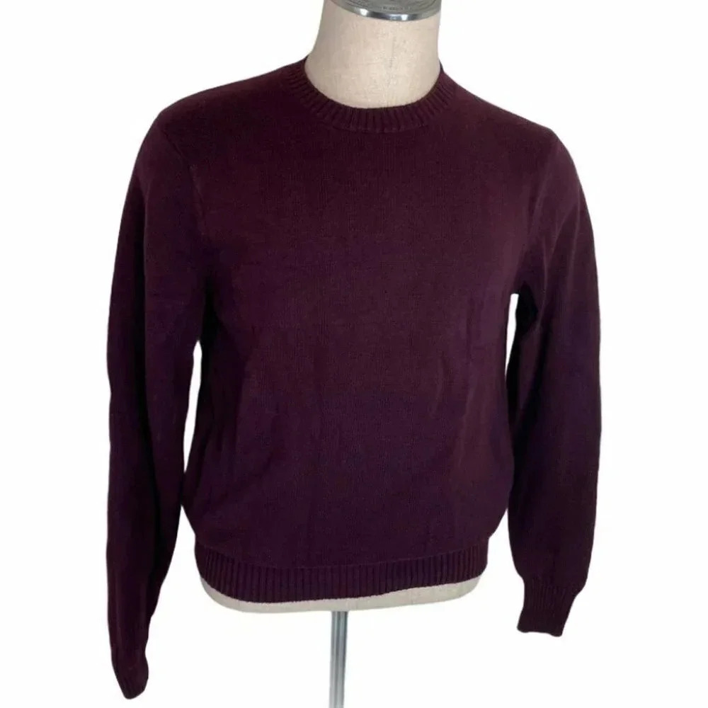 Bass S‎ wine crew sweater with elbow patches